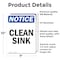 Signmission Clean Sink, 7 in W x Rectangle, Vinyl Decal OS-2PACK-NS-D-710-V-10628 - alternate 3